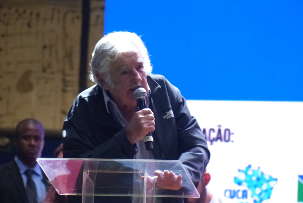 Pepe Mujica discursa durante o 59° Congresso da UNE. 13 de julho de 2023, Brasília, Distrito Federal, Brasil. Crédito: Depositphotos Pepe Mujica discursa durante o 59° Congresso da UNE. 13 de julho de 2023, Brasília, Distrito Federal, Brasil. Crédito: Depositphotos