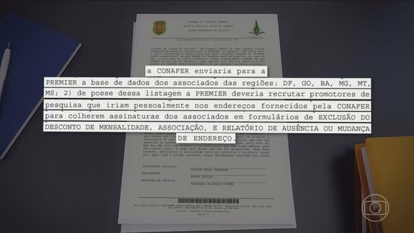 Documento Conafer - Imagem: Reprodução Jornal Nacional (Globo)