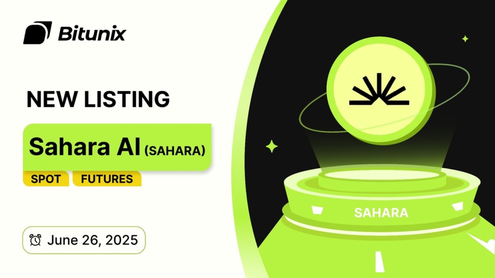 A Bitunix listou o projeto Sahara AI, que tem ligações com Microsoft, Amazon e MIT 