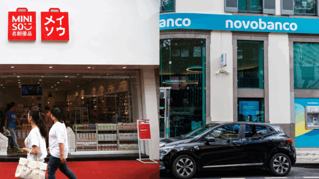 Miniso - China e Novo Banco - Portugal
