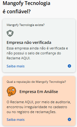 Mangofy Tecnologia é confiável ou golpe