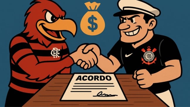 Flamengo e Corinthians articulam aliança histórica que pode mudar a venda de direitos do Brasileirão