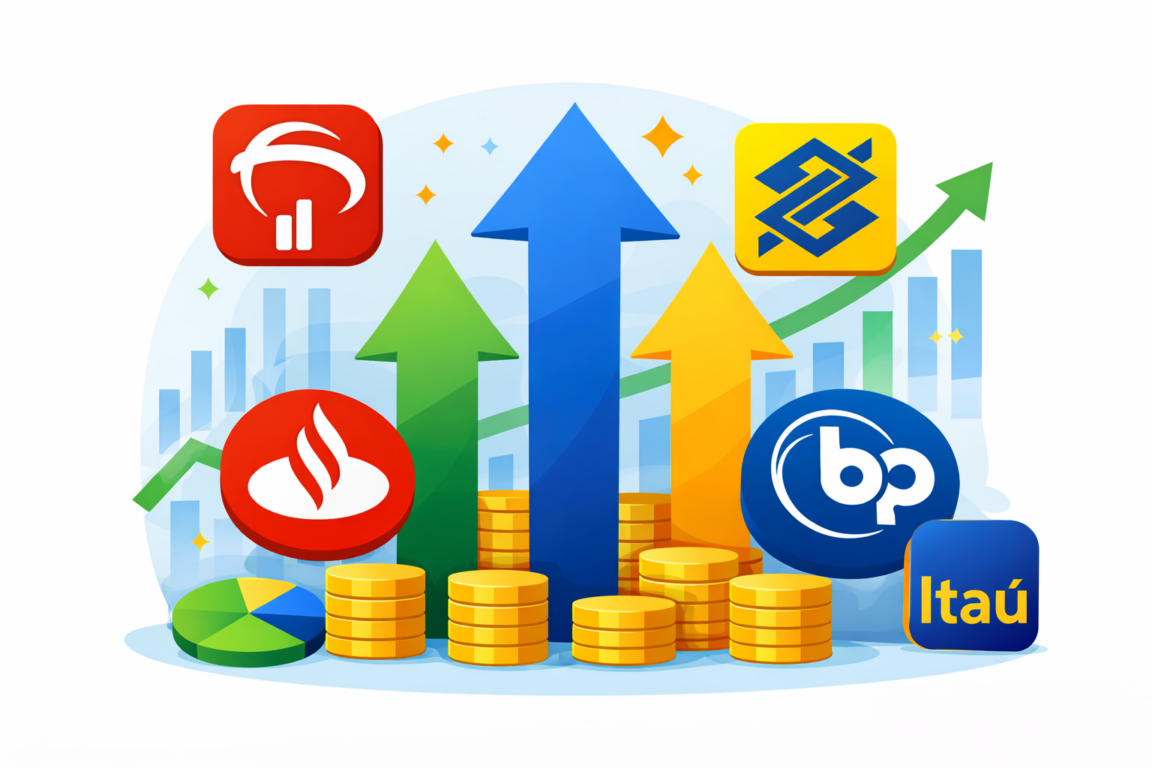 ITUB4, BBDC4, BBAS3 e mais: Bancos sobem com recorde do Ibovespa e sustentam rali ITUB4, BBDC4, BBAS3 e mais: Bancos sobem com recorde do Ibovespa e sustentam rali